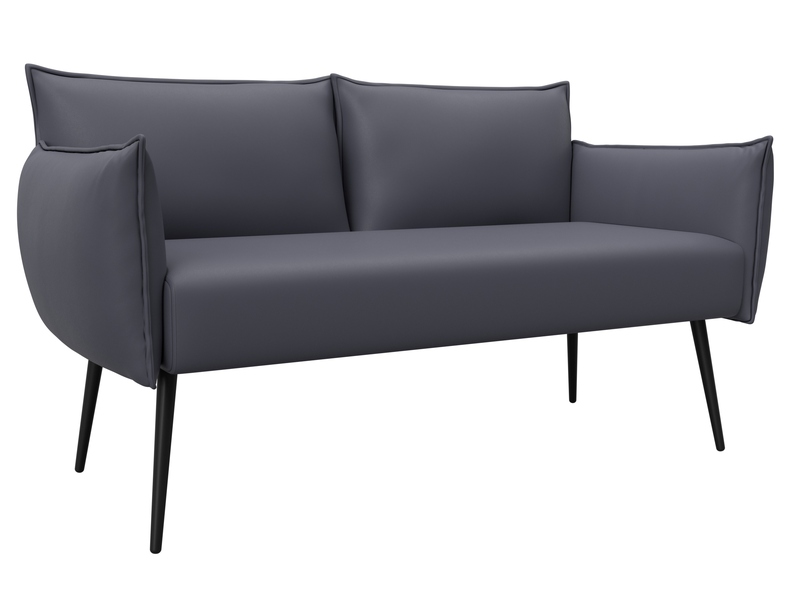 Диван прямой Лига-083, Экокожа, GRIFON 15 серый