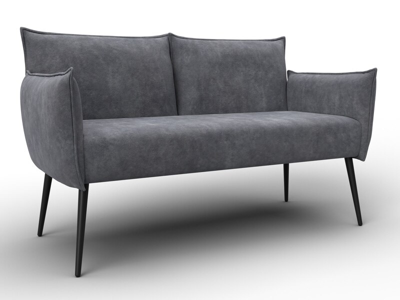 Диван прямой Лига-083, Велюр, BRUT 16 темно-серый