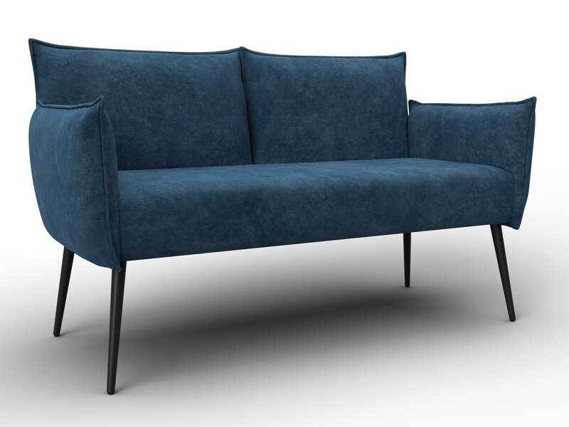 Диван прямой Лига-083, Велюр, BRUT 11 синий