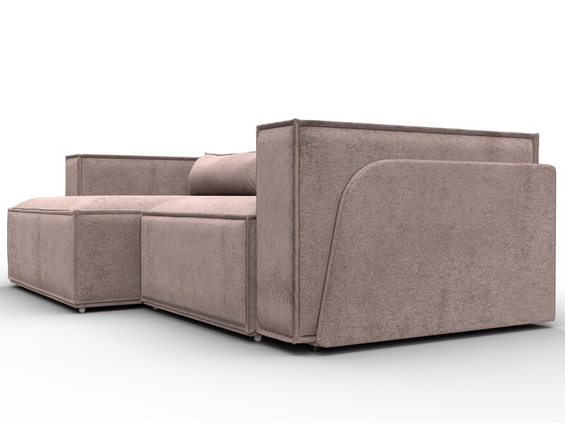 Диван угловой Лига-061 угол левый, Велюр, TOWER 05 бежевый