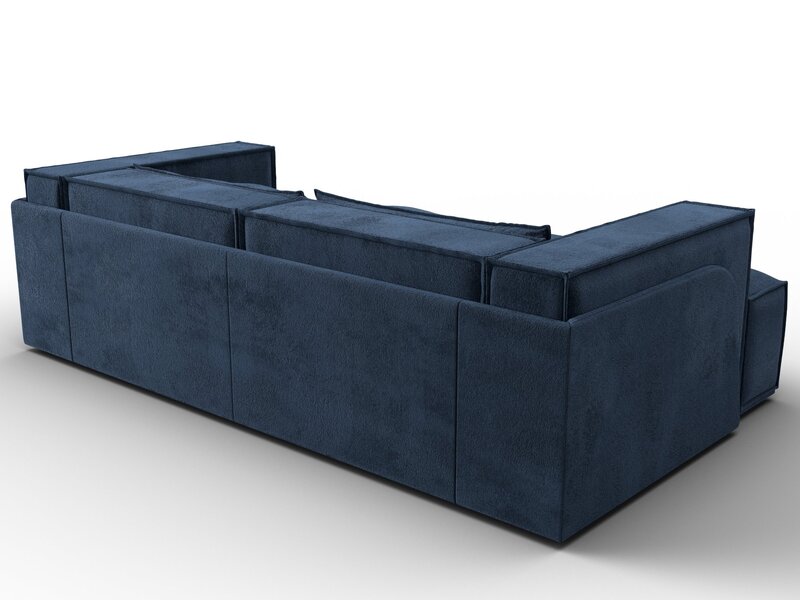 Диван угловой Лига-061 угол левый, Велюр, TOWER 13 синий