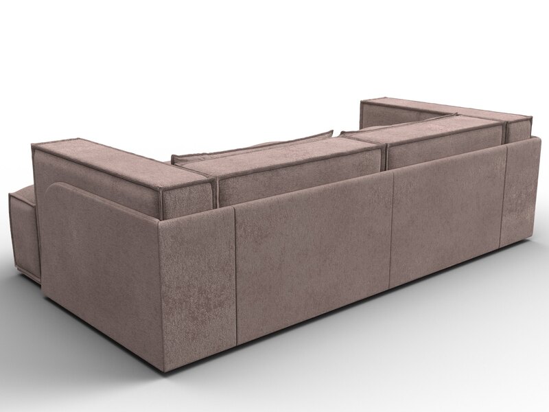 Диван угловой Лига-061 угол правый, Велюр, TOWER 05 бежевый