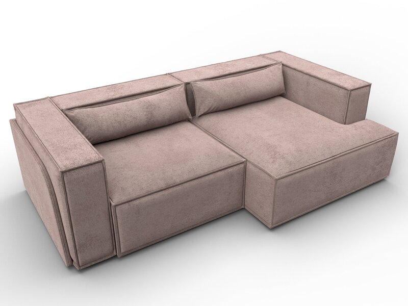 Диван угловой Лига-061 угол правый, Велюр, TOWER 05 бежевый