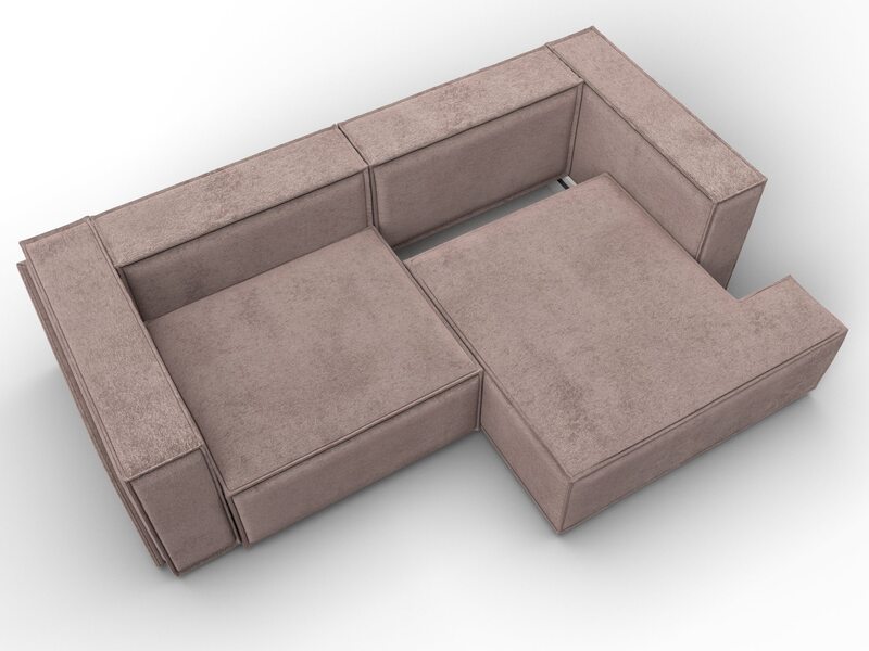 Диван угловой Лига-061 угол правый, Велюр, TOWER 05 бежевый