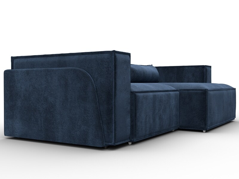 Диван угловой Лига-061 угол правый, Велюр, TOWER 13 синий