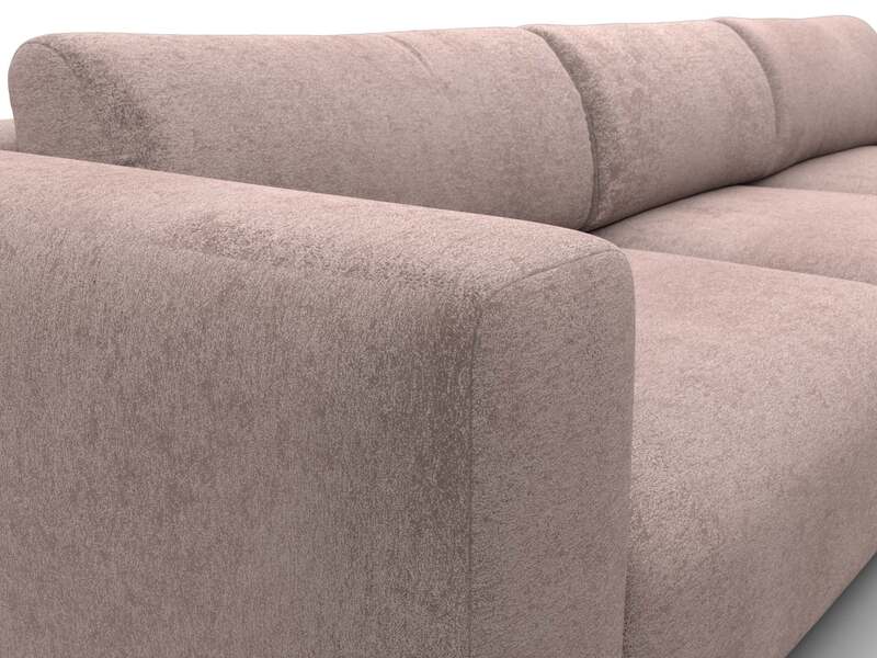 Диван угловой Лига-066 НПБ Лонг угол правый, Велюр, TOWER 05 бежевый