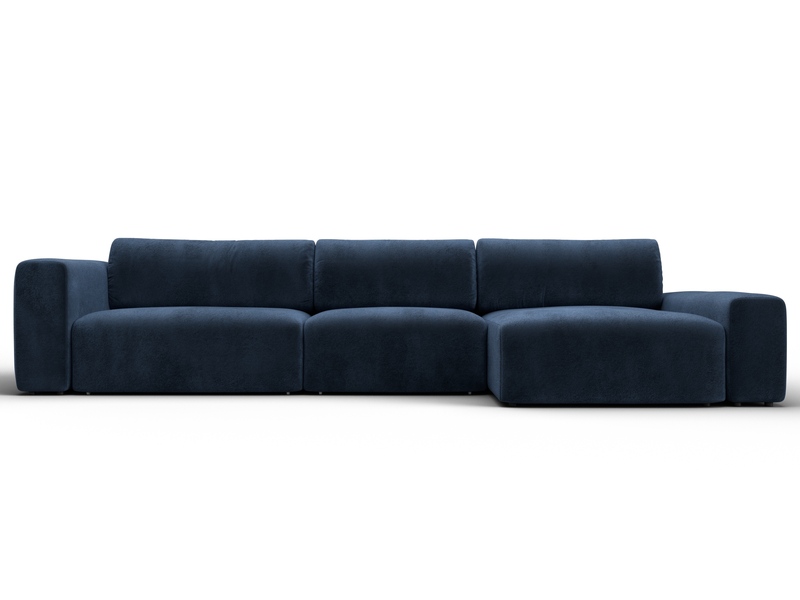 Диван угловой Лига-066 НПБ Лонг угол правый, Велюр, TOWER 13 синий