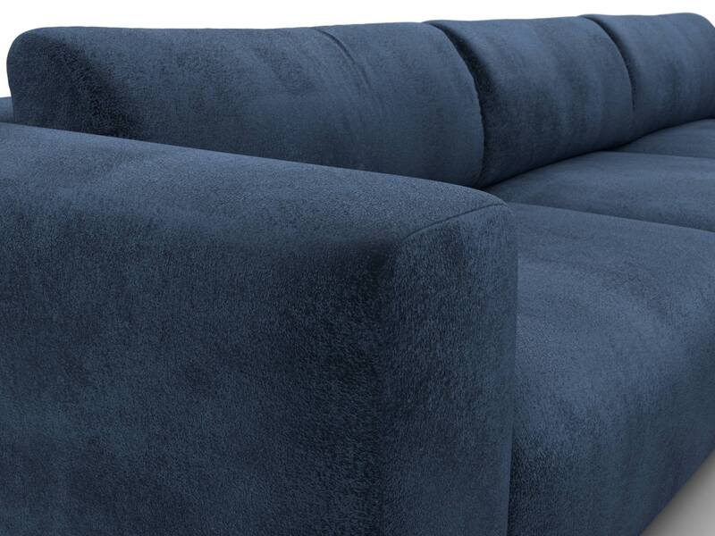 Диван угловой Лига-066 НПБ Лонг угол правый, Велюр, TOWER 13 синий