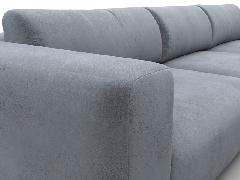 Диван угловой Лига-066 НПБ Лонг угол правый, Велюр, TOWER 10 серый