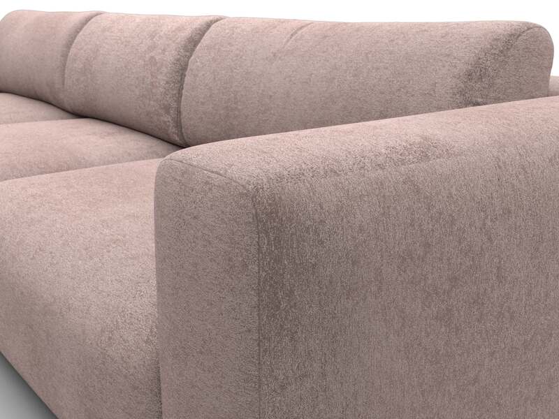 Диван угловой Лига-066 НПБ Лонг угол левый, Велюр, TOWER 05 бежевый