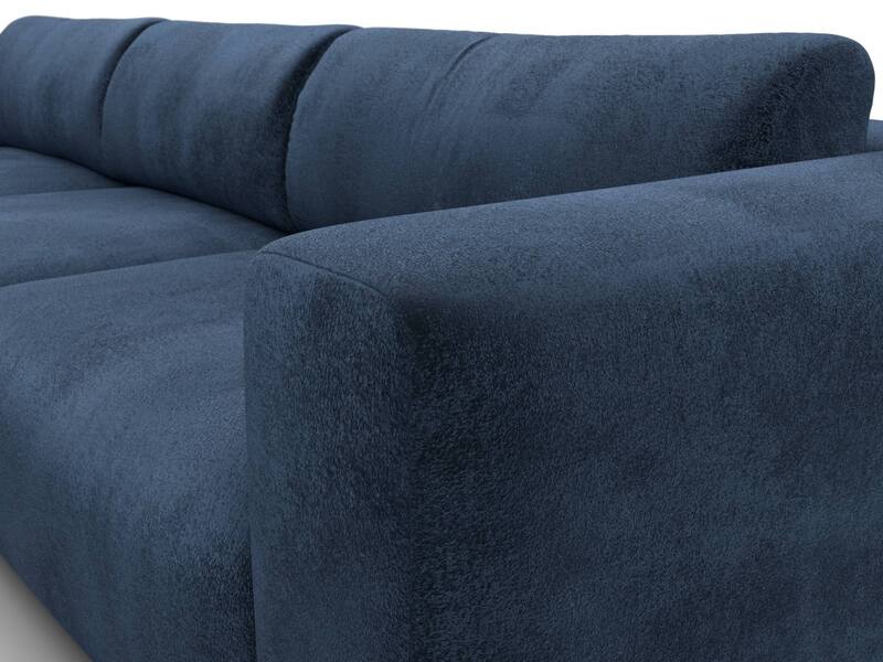 Диван угловой Лига-066 НПБ Лонг угол левый, Велюр, TOWER 13 синий