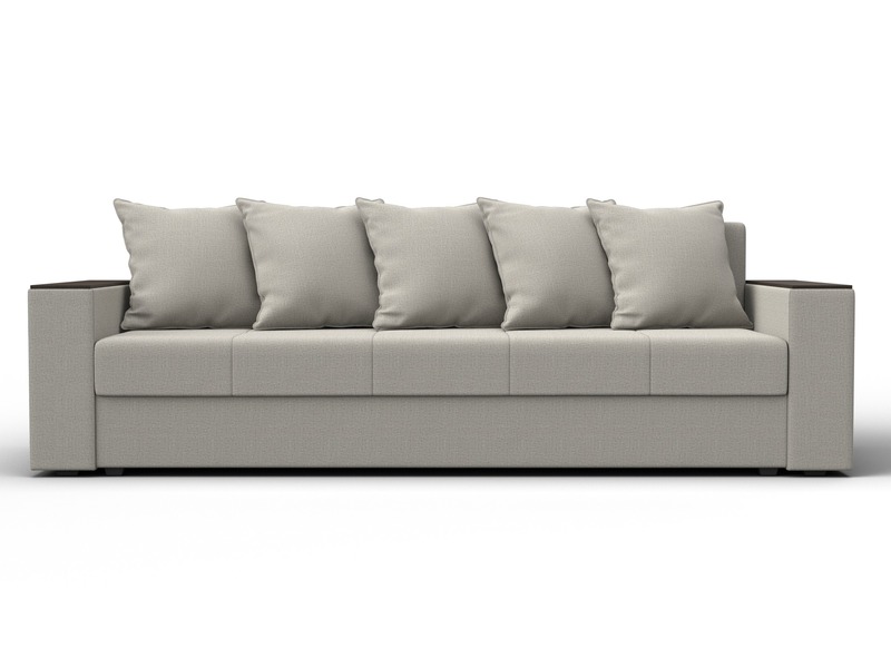 Диван прямой Дубай Лайт, Рогожка, Амур 02 бежевый