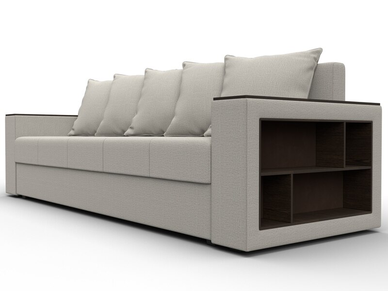 Диван прямой Дубай Лайт, Рогожка, Амур 02 бежевый