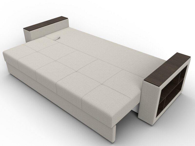 Диван прямой Дубай Лайт, Рогожка, Амур 02 бежевый