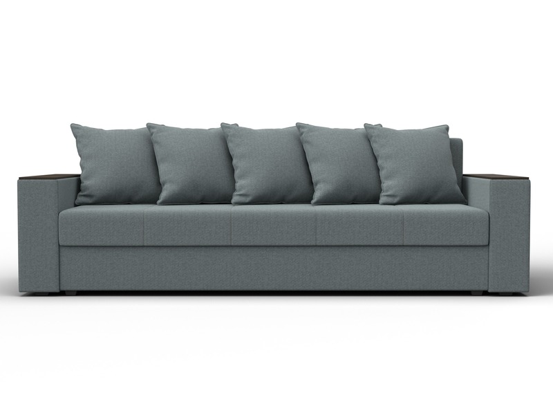 Диван прямой Дубай Лайт, Рогожка, Амур 07 серый