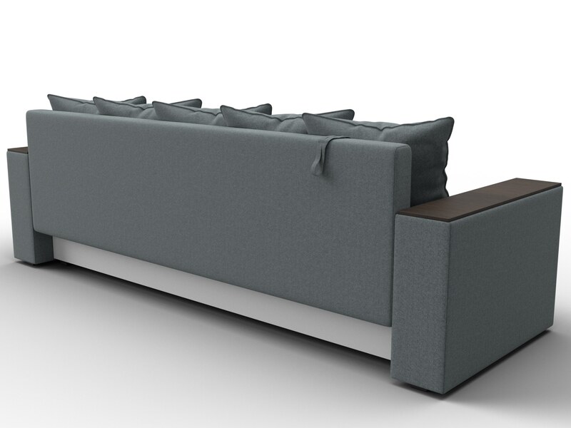 Диван прямой Дубай Лайт, Рогожка, Амур 07 серый