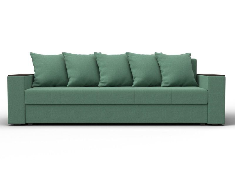 Диван прямой Дубай Лайт, Рогожка, Амур 11 зеленый