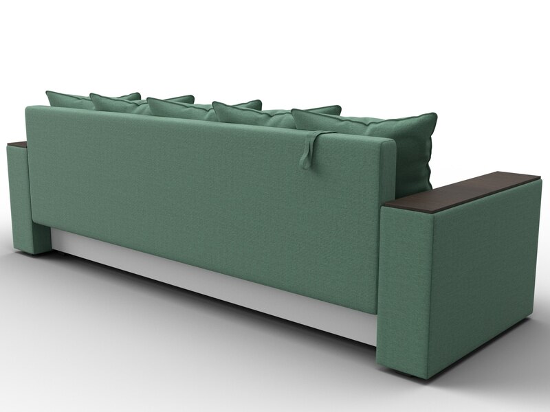 Диван прямой Дубай Лайт, Рогожка, Амур 11 зеленый