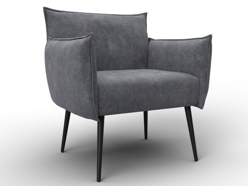 Кресло Лига-083, Велюр, BRUT 16 темно-серый