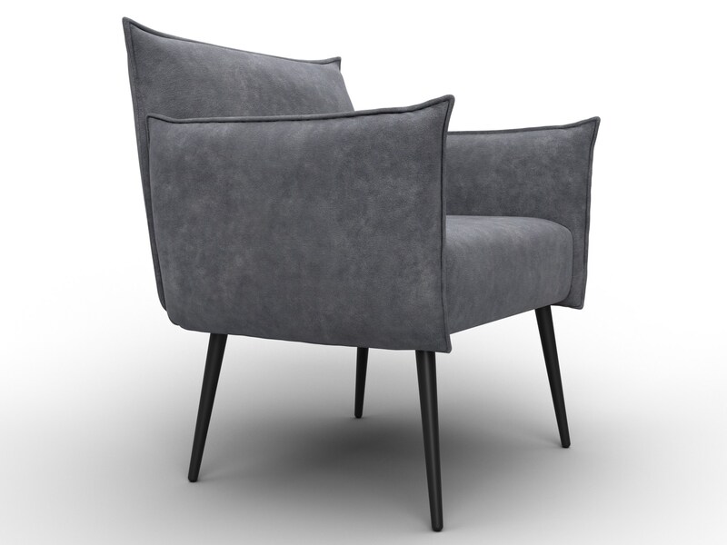 Кресло Лига-083, Велюр, BRUT 16 темно-серый