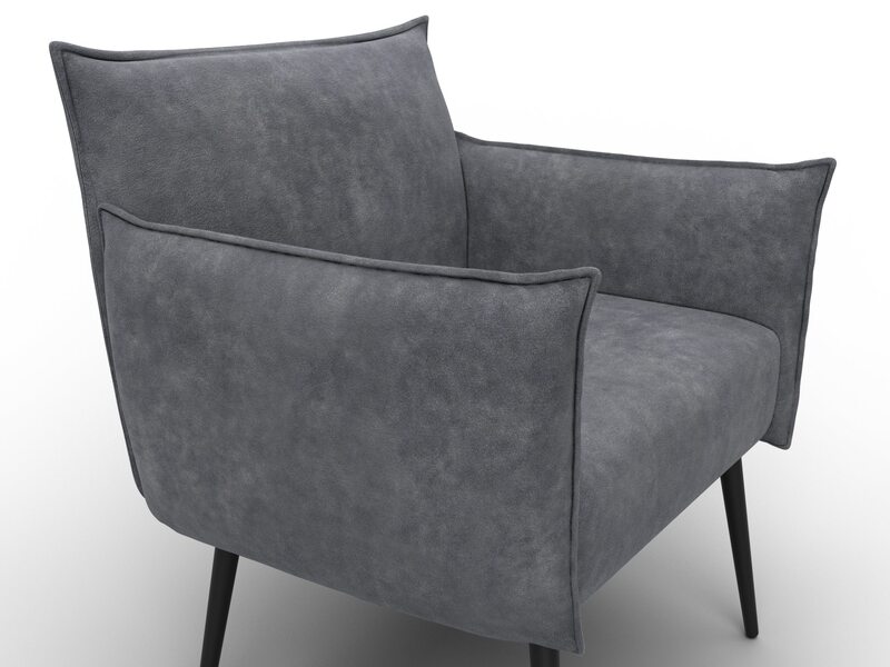 Кресло Лига-083, Велюр, BRUT 16 темно-серый