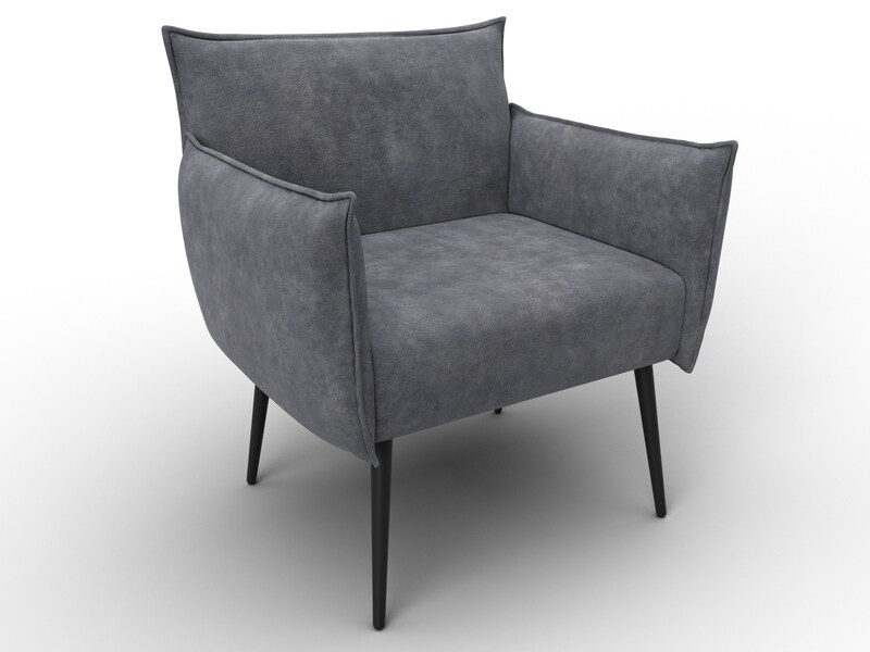 Кресло Лига-083, Велюр, BRUT 16 темно-серый