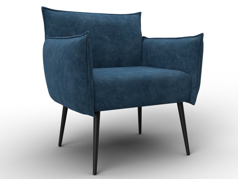 Кресло Лига-083, Велюр, BRUT 11 синий