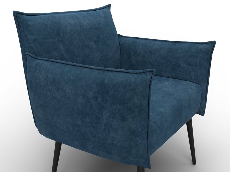 Кресло Лига-083, Велюр, BRUT 11 синий