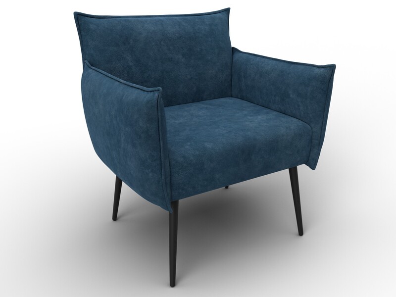 Кресло Лига-083, Велюр, BRUT 11 синий