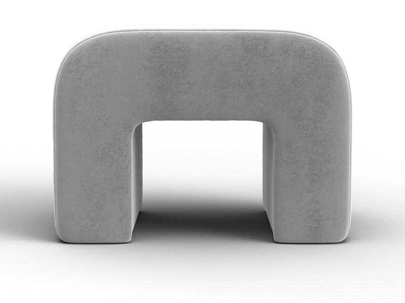 Пуф 008, Велюр, TOWER 01 молочный