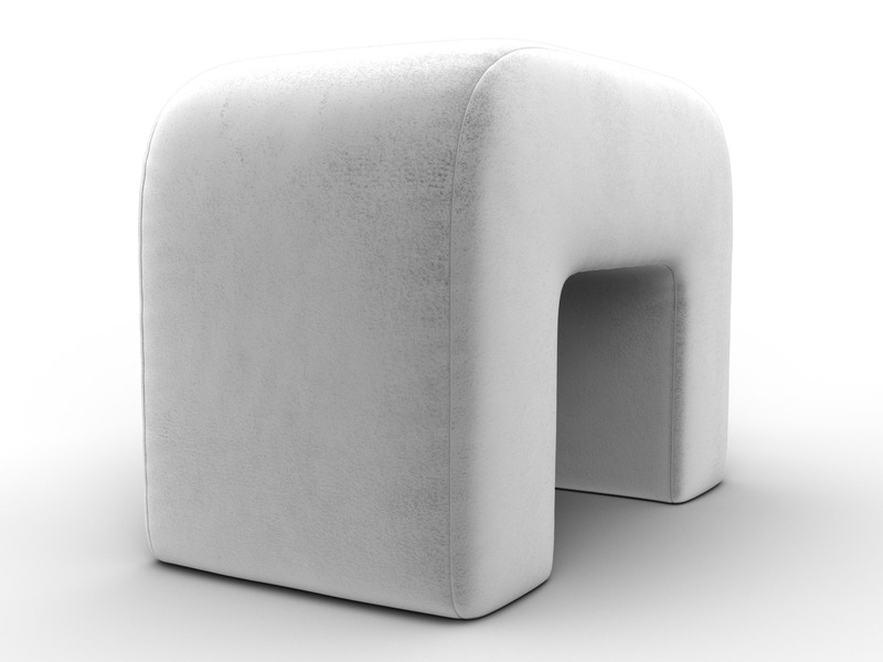 Пуф 008, Велюр, TOWER 01 молочный