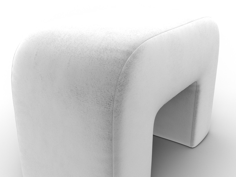 Пуф 008, Велюр, TOWER 01 молочный