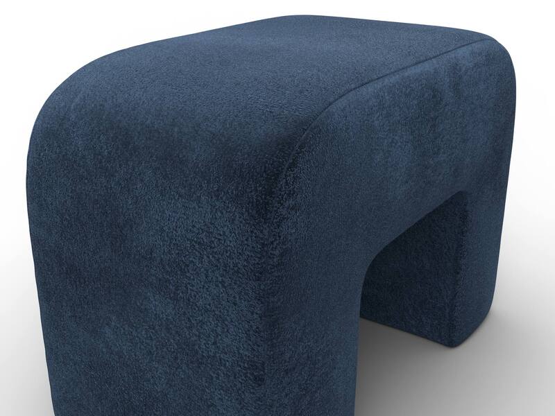 Пуф 008, Велюр, TOWER 13 синий