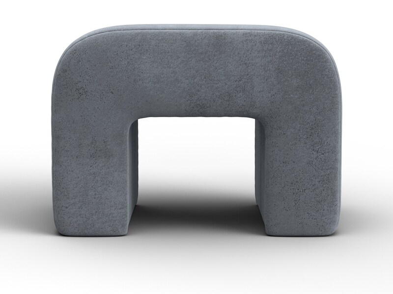 Пуф 008, Велюр, TOWER 10 серый