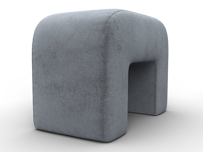 Пуф 008, Велюр, TOWER 10 серый