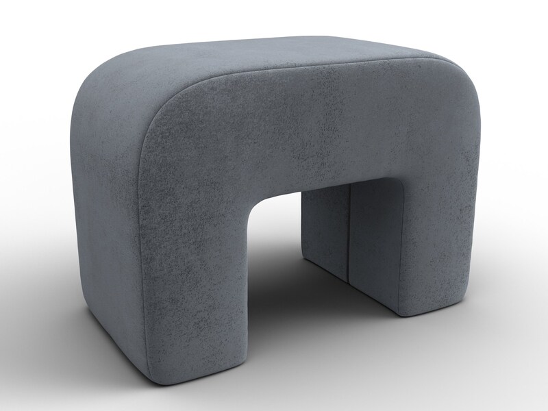 Пуф 008, Велюр, TOWER 10 серый