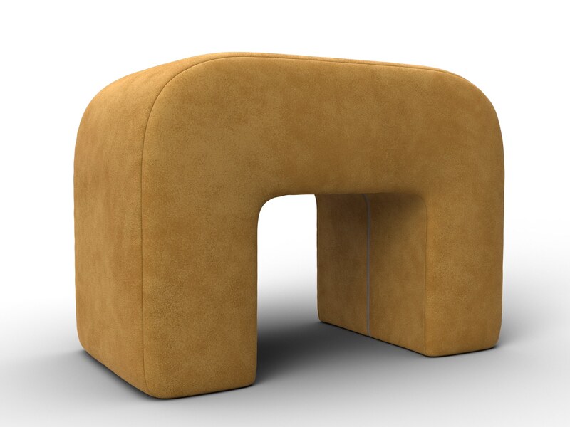 Пуф 008, Велюр, BRUT 10 желтый