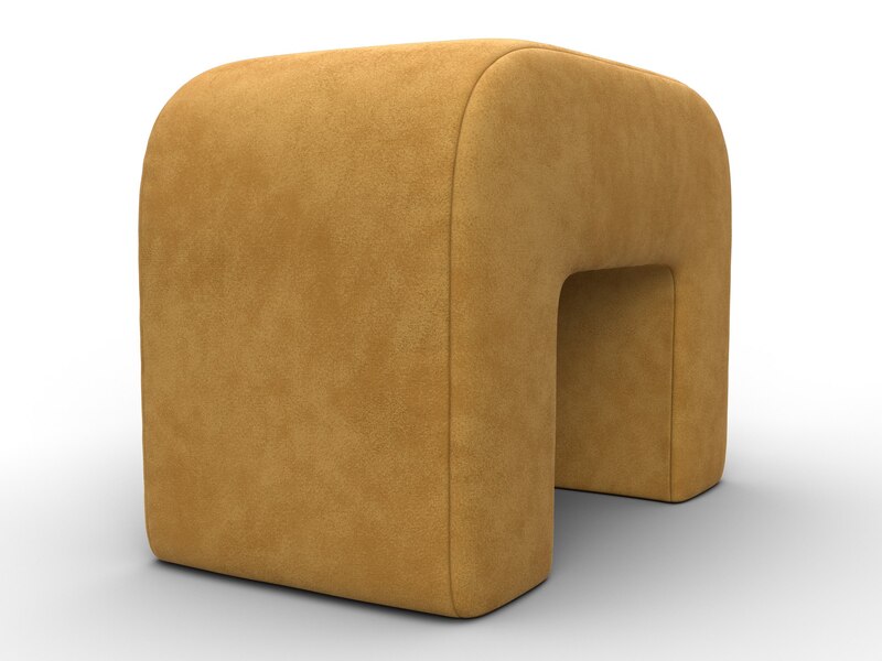 Пуф 008, Велюр, BRUT 10 желтый
