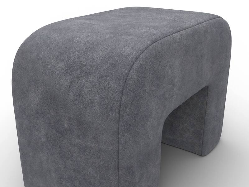 Пуф 008, Велюр, BRUT 16 темно-серый