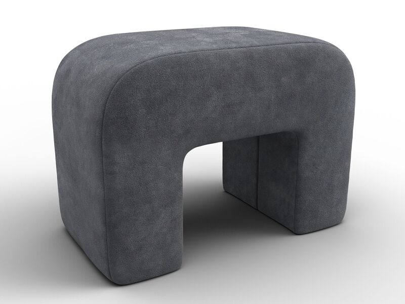 Пуф 008, Велюр, BRUT 16 темно-серый
