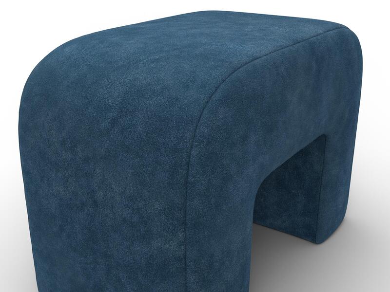 Пуф 008, Велюр, BRUT 11 синий