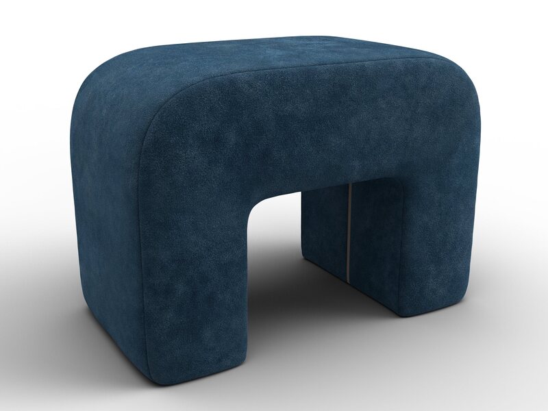 Пуф 008, Велюр, BRUT 11 синий