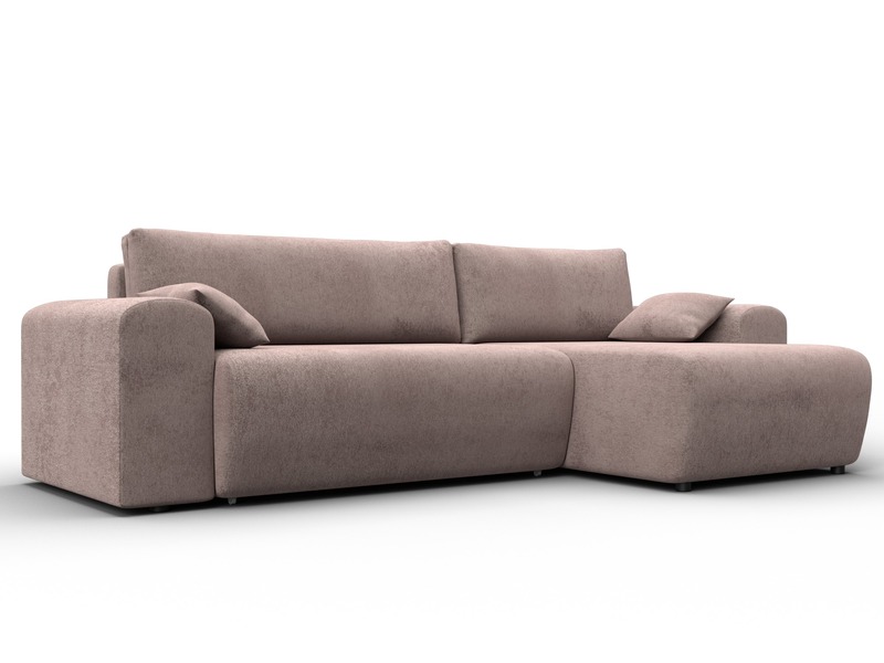 Диван угловой Лига-099 угол универсальный, Велюр, TOWER 05 бежевый