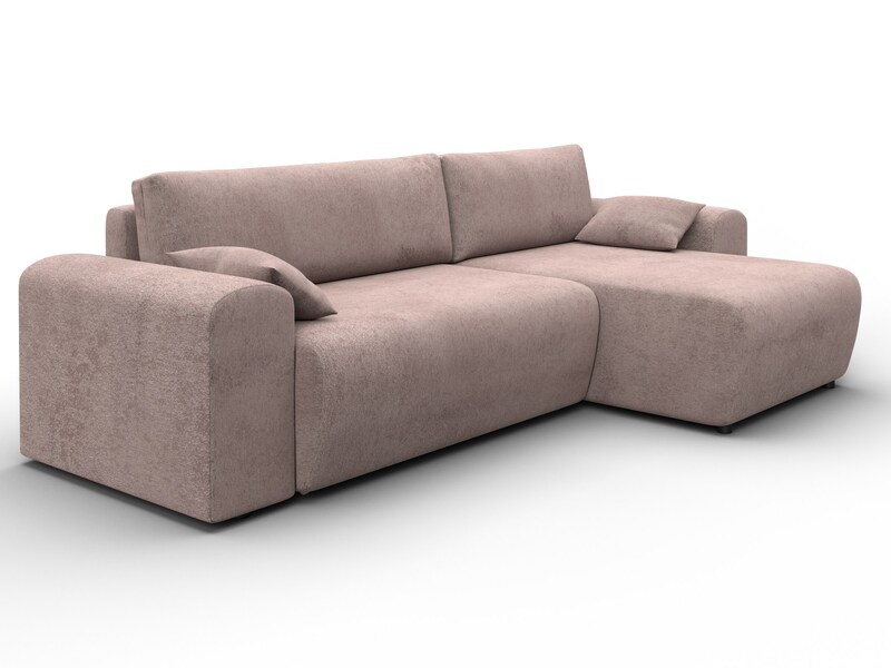 Диван угловой Лига-099 угол универсальный, Велюр, TOWER 05 бежевый