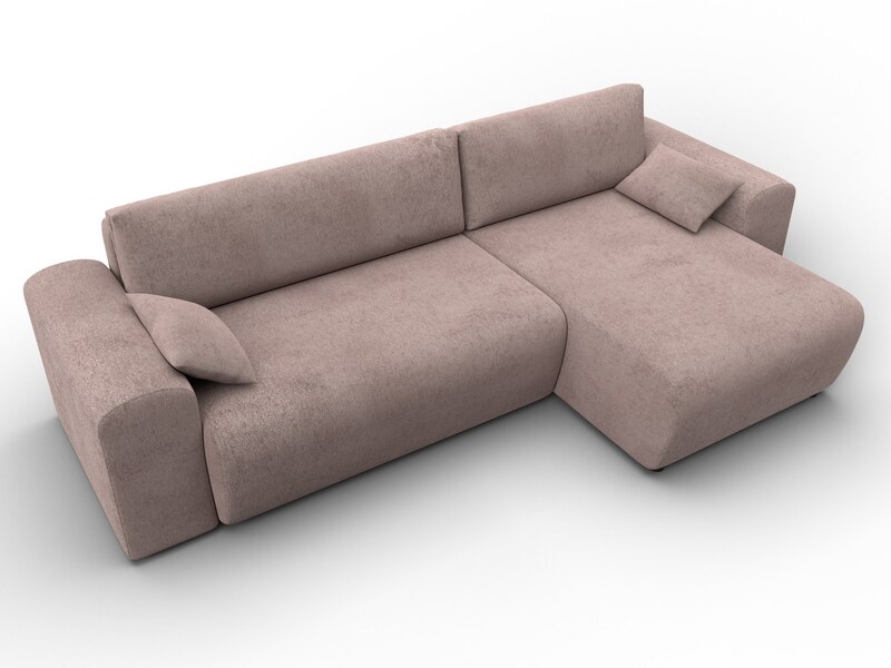 Диван угловой Лига-099 угол универсальный, Велюр, TOWER 05 бежевый