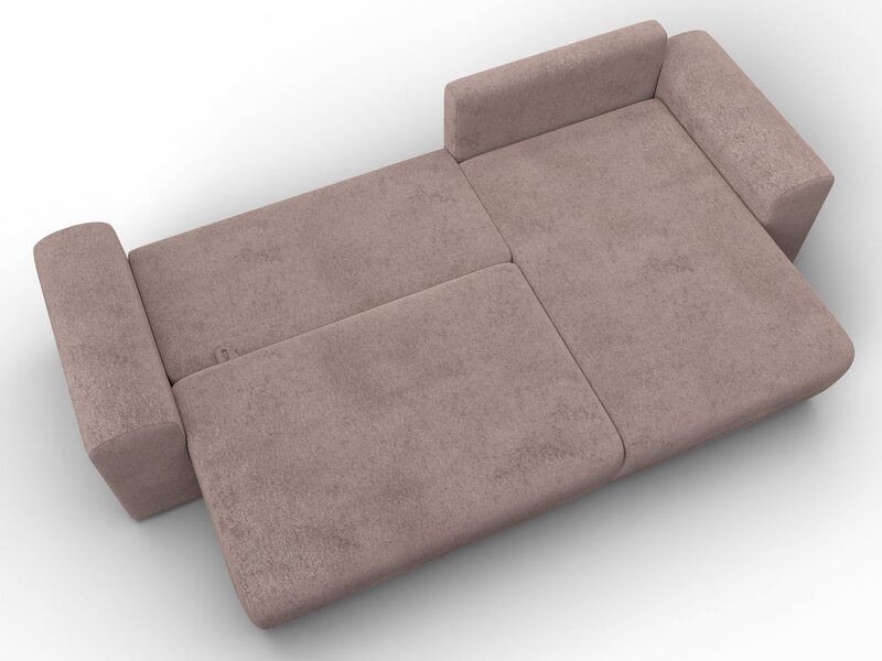 Диван угловой Лига-099 угол универсальный, Велюр, TOWER 05 бежевый