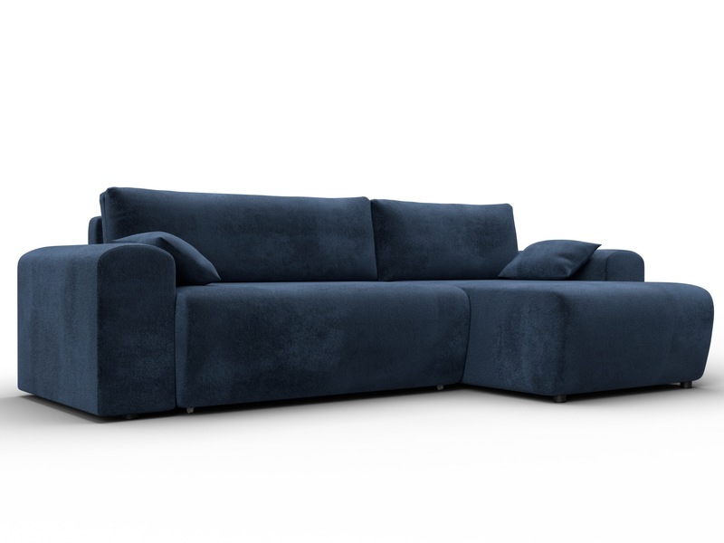 Диван угловой Лига-099 угол универсальный, Велюр, TOWER 13 синий