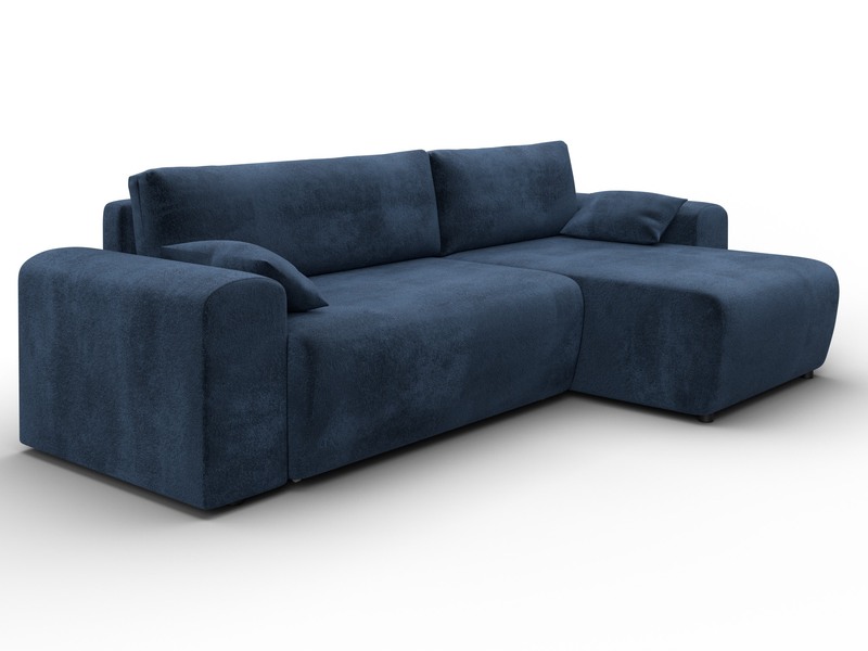 Диван угловой Лига-099 угол универсальный, Велюр, TOWER 13 синий