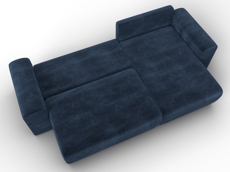 Диван угловой Лига-099 угол универсальный, Велюр, TOWER 13 синий