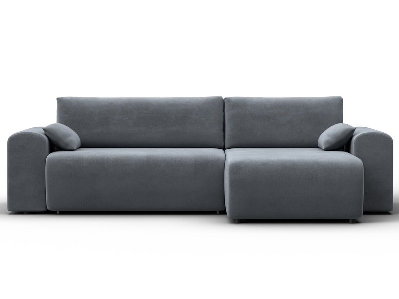 Диван угловой Лига-099 угол универсальный, Велюр, TOWER 10 серый